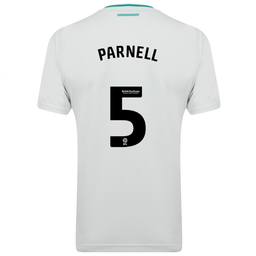 Kobiety Rosanna Parnell #5 Biały Wyjazdowa Koszulka 2023/24 Koszulki Klubowe