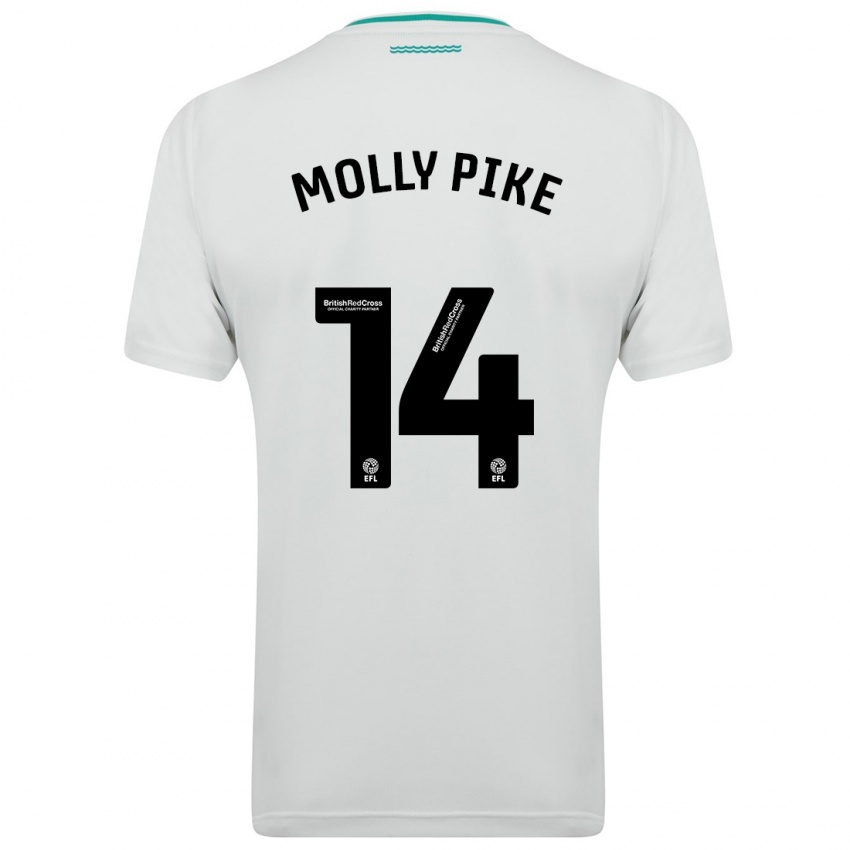 Kobiety Molly Pike #14 Biały Wyjazdowa Koszulka 2023/24 Koszulki Klubowe