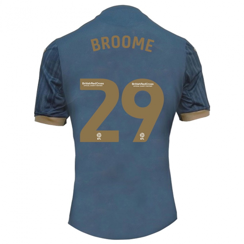 Kobiety Nathan Broome #29 Ciemny Turkusowy Wyjazdowa Koszulka 2023/24 Koszulki Klubowe