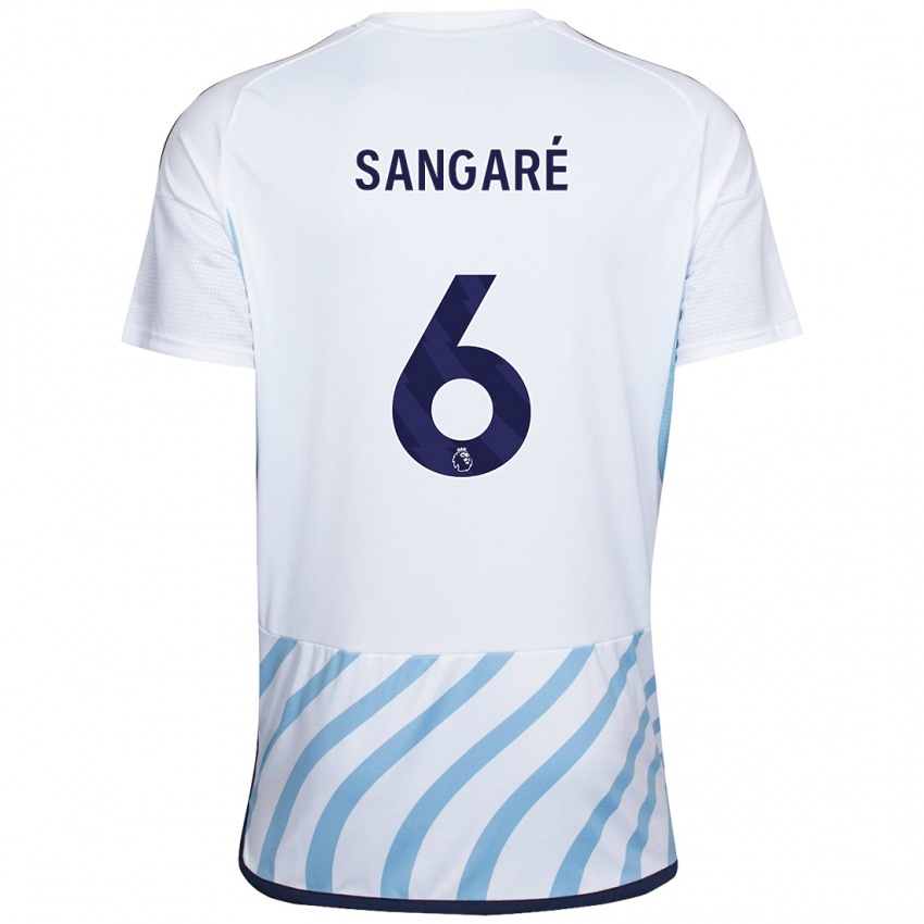 Kobiety Ibrahim Sangare #6 Biało Niebieski Wyjazdowa Koszulka 2023/24 Koszulki Klubowe
