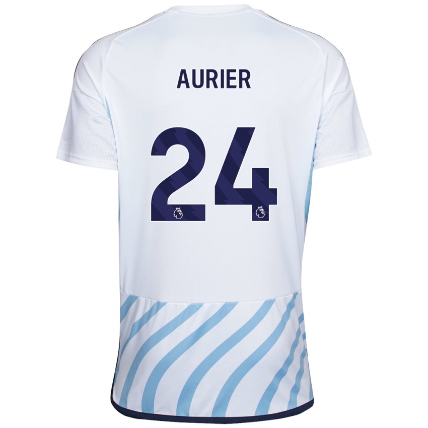 Kobiety Serge Aurier #24 Biało Niebieski Wyjazdowa Koszulka 2023/24 Koszulki Klubowe
