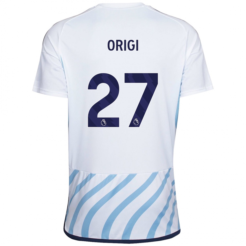 Kobiety Divock Origi #27 Biało Niebieski Wyjazdowa Koszulka 2023/24 Koszulki Klubowe
