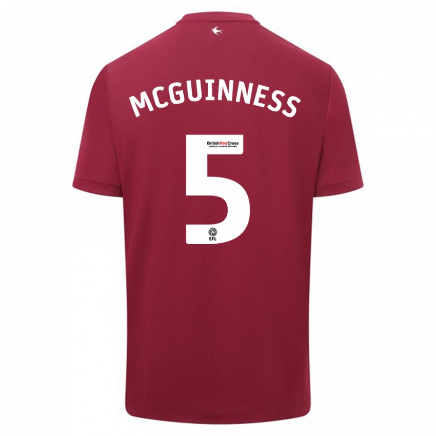 Kobiety Mark Mcguinness #5 Czerwony Wyjazdowa Koszulka 2023/24 Koszulki Klubowe