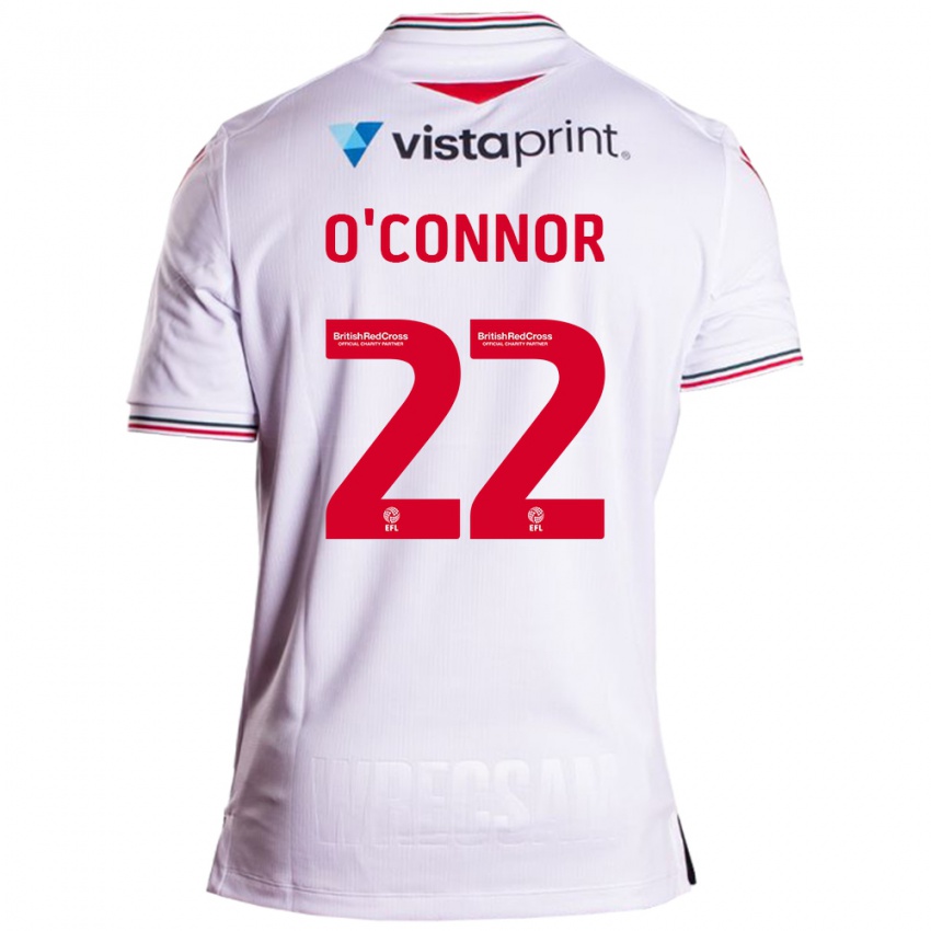 Kobiety Thomas O'connor #22 Biały Wyjazdowa Koszulka 2023/24 Koszulki Klubowe