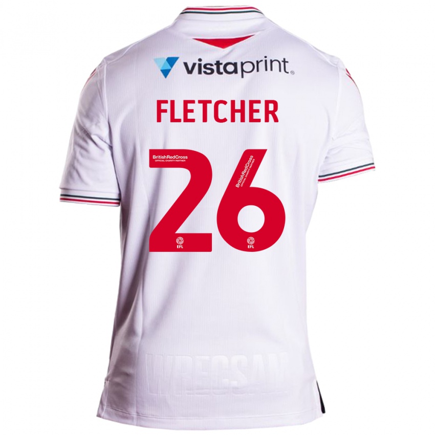 Kobiety Steven Fletcher #26 Biały Wyjazdowa Koszulka 2023/24 Koszulki Klubowe