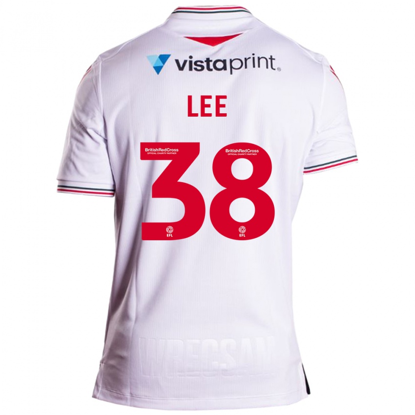 Kobiety Elliot Lee #38 Biały Wyjazdowa Koszulka 2023/24 Koszulki Klubowe