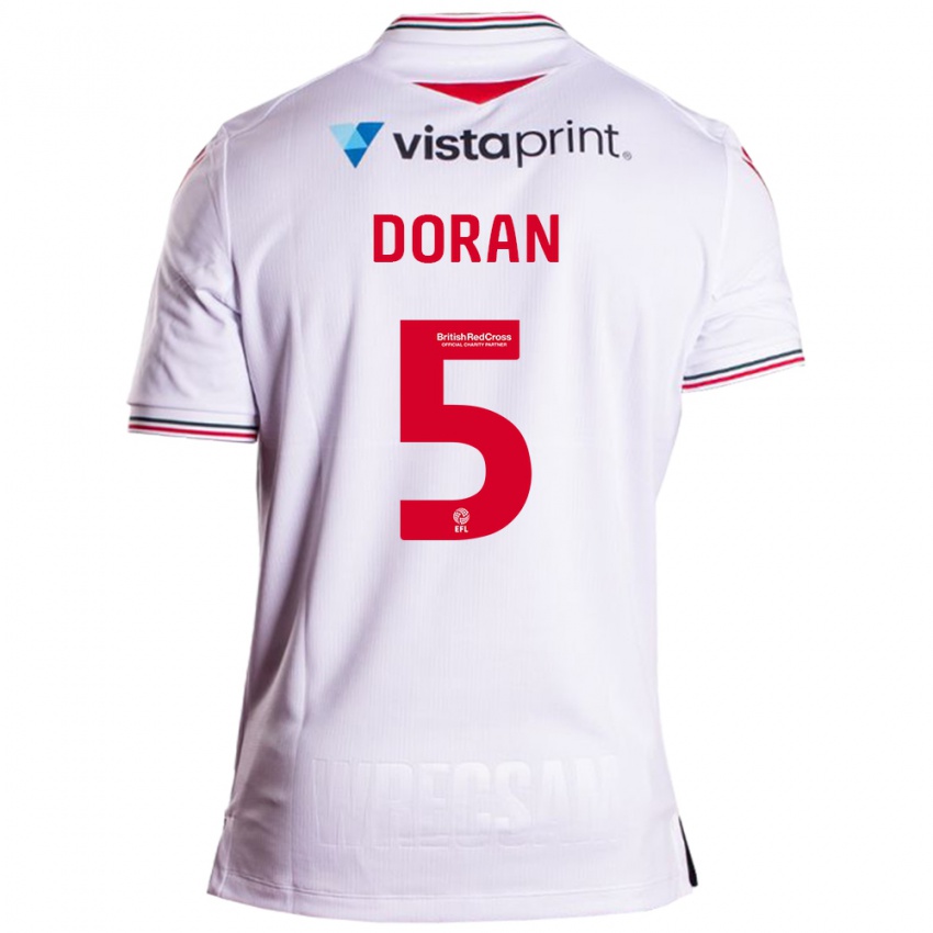 Kobiety Louisha Doran #5 Biały Wyjazdowa Koszulka 2023/24 Koszulki Klubowe