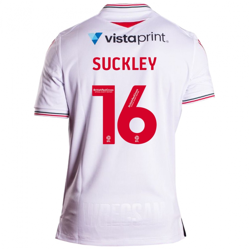 Kobiety Ava Suckley #16 Biały Wyjazdowa Koszulka 2023/24 Koszulki Klubowe
