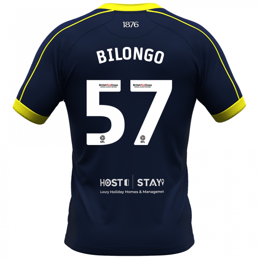 Kobiety Bryant Bilongo #57 Marynarka Wojenna Wyjazdowa Koszulka 2023/24 Koszulki Klubowe