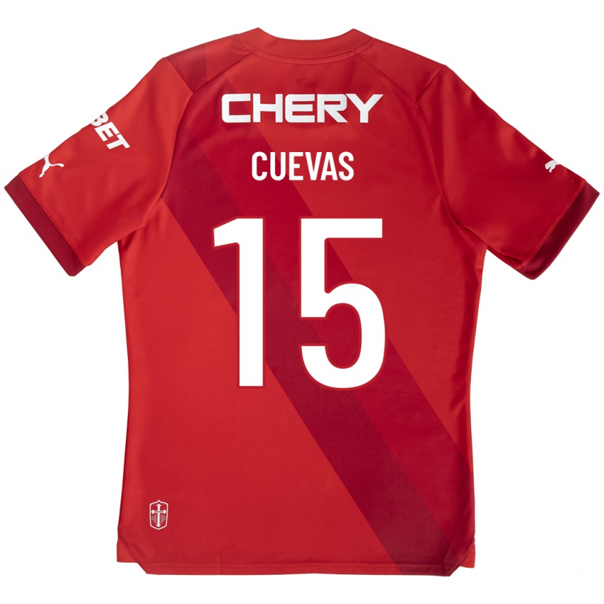 Kobiety Cristian Cuevas #15 Czerwony Wyjazdowa Koszulka 2023/24 Koszulki Klubowe