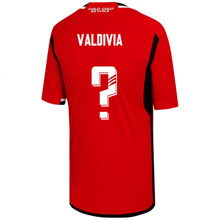 Kobiety Felipe Valdivia #0 Czerwony Wyjazdowa Koszulka 2023/24 Koszulki Klubowe