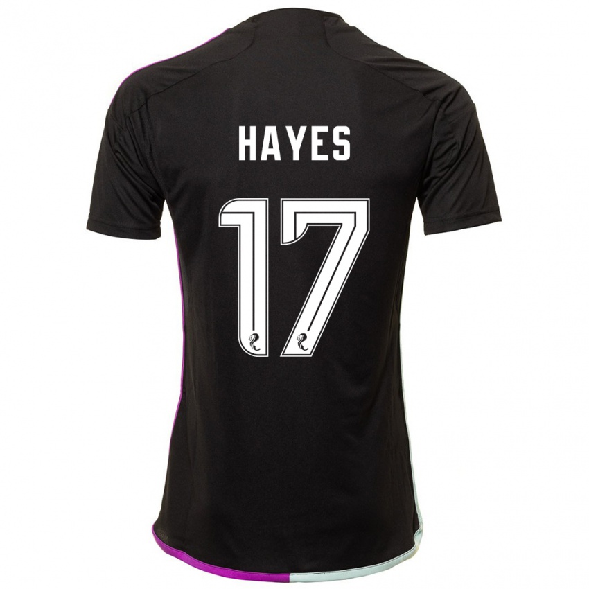 Kobiety Jonny Hayes #17 Czarny Wyjazdowa Koszulka 2023/24 Koszulki Klubowe