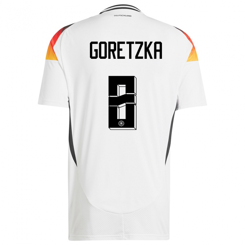 Dzieci Niemcy Leon Goretzka #8 Biały Domowa Koszulka 24-26 Koszulki Klubowe