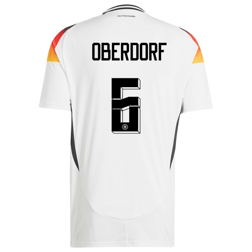 Dzieci Niemcy Lena Oberdorf #6 Biały Domowa Koszulka 24-26 Koszulki Klubowe