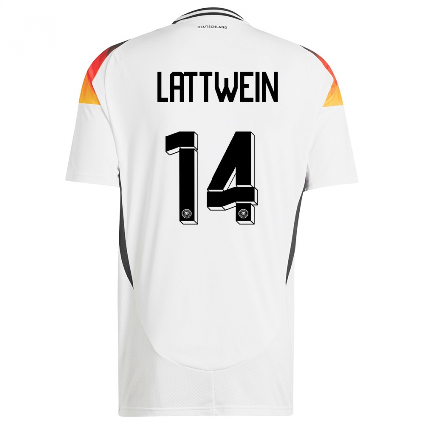 Dzieci Niemcy Lena Lattwein #14 Biały Domowa Koszulka 24-26 Koszulki Klubowe