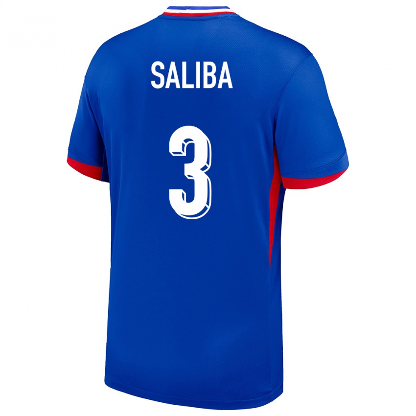 Dzieci Francja William Saliba #3 Niebieski Domowa Koszulka 24-26 Koszulki Klubowe