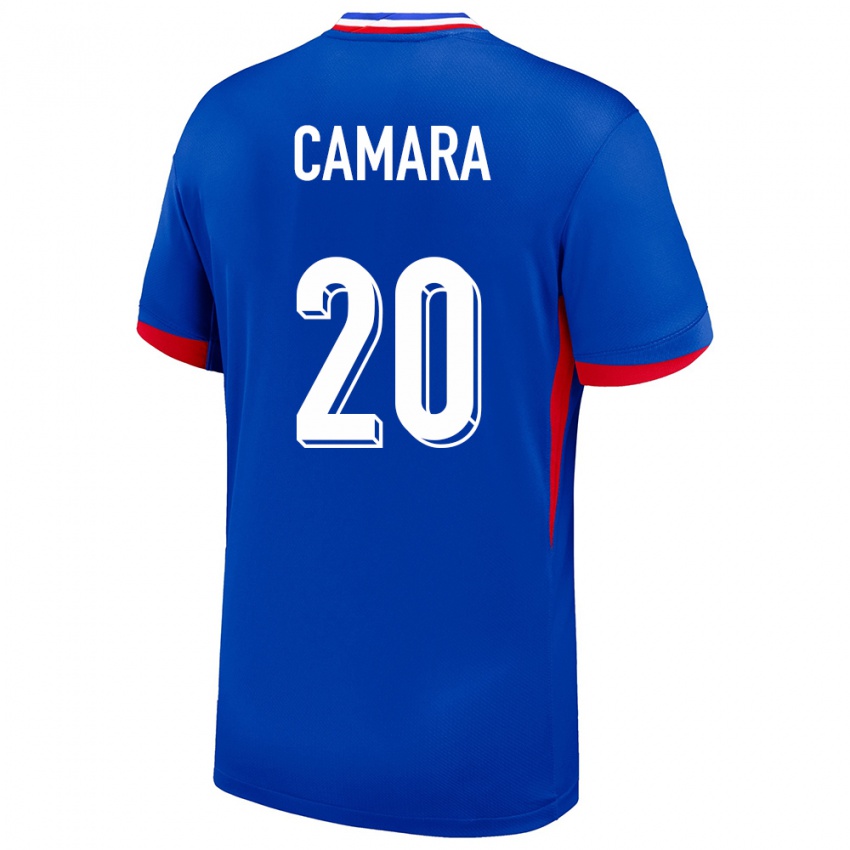 Dzieci Francja Ousmane Camara #20 Niebieski Domowa Koszulka 24-26 Koszulki Klubowe