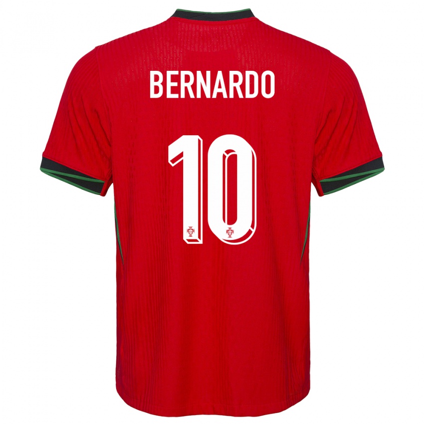 Dzieci Portugalia Bernardo Silva #10 Czerwony Domowa Koszulka 24-26 Koszulki Klubowe