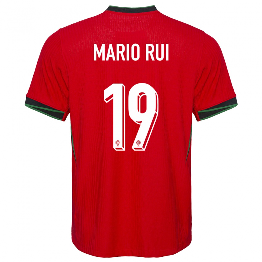 Dzieci Portugalia Mario Rui #19 Czerwony Domowa Koszulka 24-26 Koszulki Klubowe
