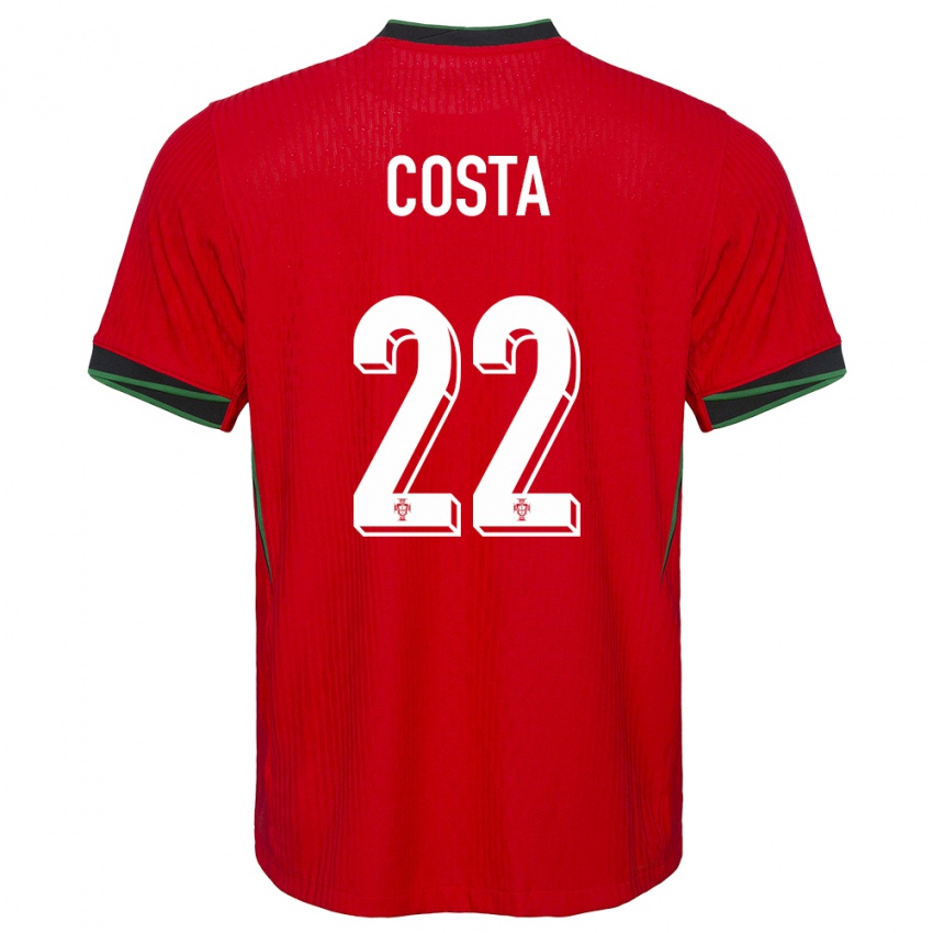Dzieci Portugalia Diogo Costa #22 Czerwony Domowa Koszulka 24-26 Koszulki Klubowe