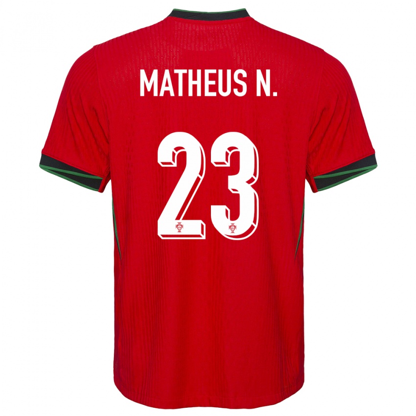 Dzieci Portugalia Matheus Nunes #23 Czerwony Domowa Koszulka 24-26 Koszulki Klubowe