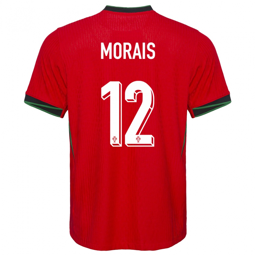 Dzieci Portugalia Patricia Morais #12 Czerwony Domowa Koszulka 24-26 Koszulki Klubowe