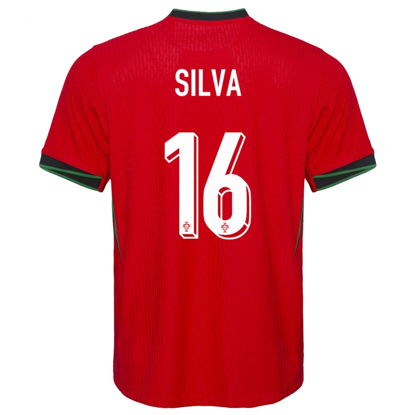 Dzieci Portugalia Diana Silva #16 Czerwony Domowa Koszulka 24-26 Koszulki Klubowe