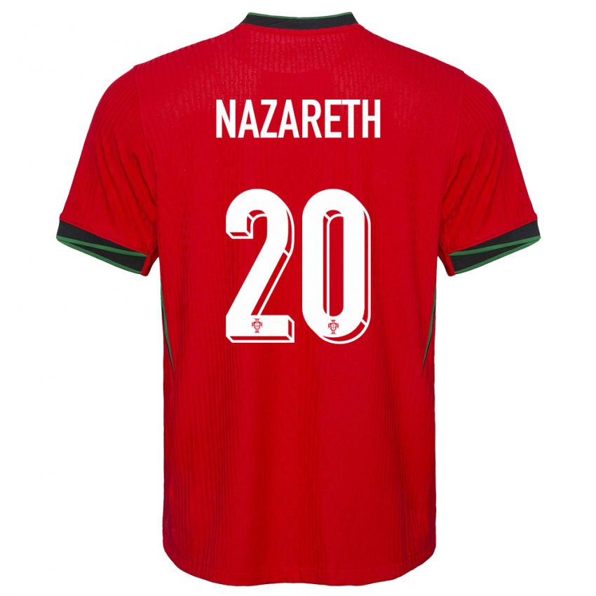 Dzieci Portugalia Kika Nazareth #20 Czerwony Domowa Koszulka 24-26 Koszulki Klubowe
