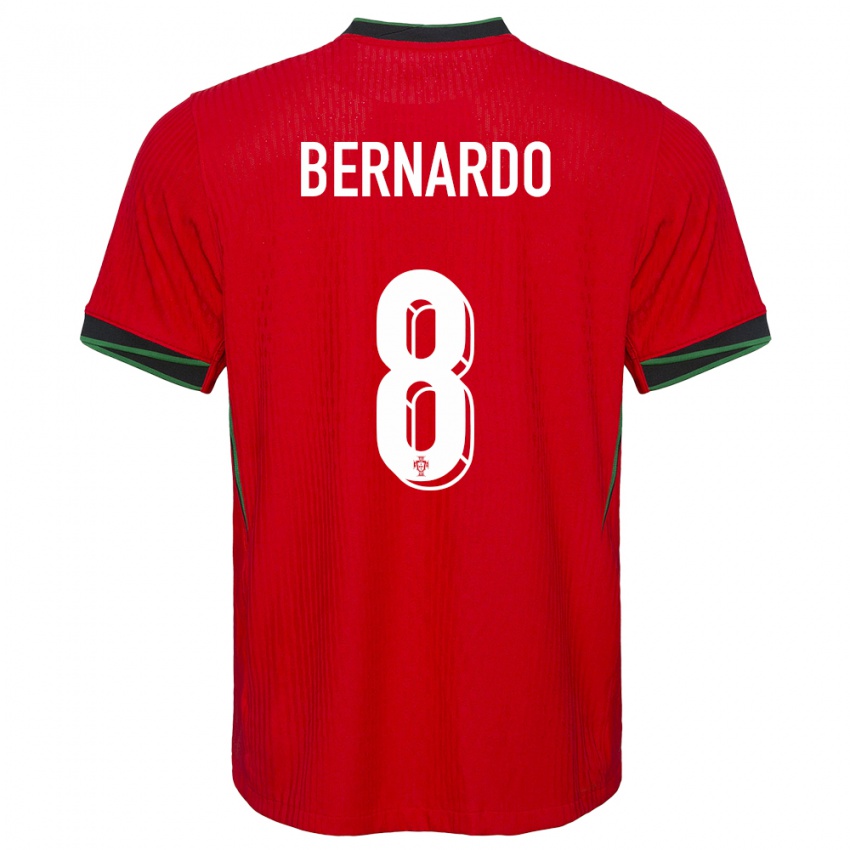 Dzieci Portugalia Paulo Bernardo #8 Czerwony Domowa Koszulka 24-26 Koszulki Klubowe