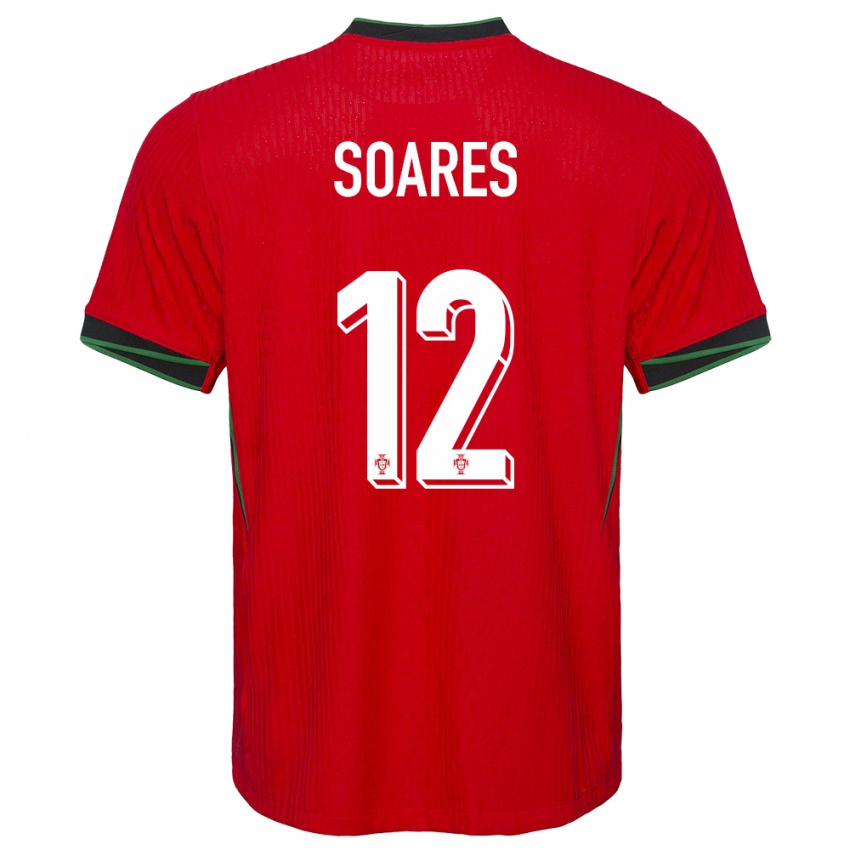 Dzieci Portugalia Samuel Soares #12 Czerwony Domowa Koszulka 24-26 Koszulki Klubowe
