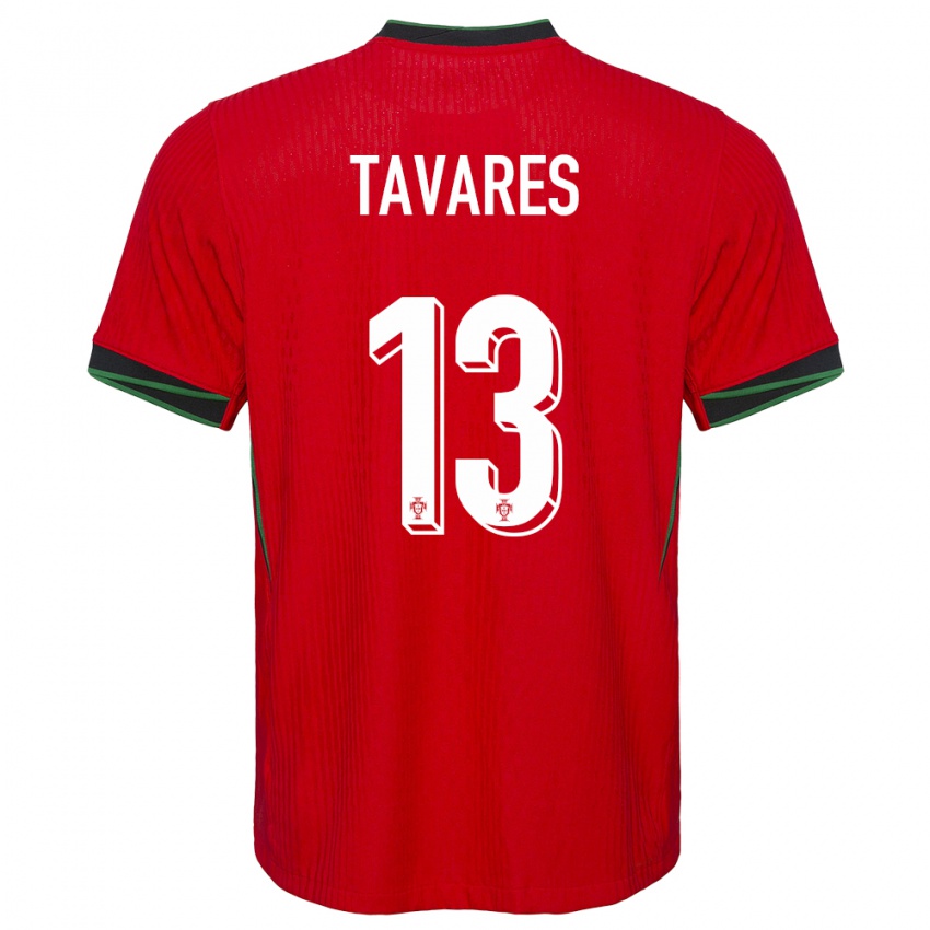 Dzieci Portugalia Nuno Tavares #13 Czerwony Domowa Koszulka 24-26 Koszulki Klubowe