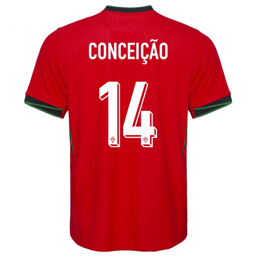 Dzieci Portugalia Rodrigo Conceicao #14 Czerwony Domowa Koszulka 24-26 Koszulki Klubowe