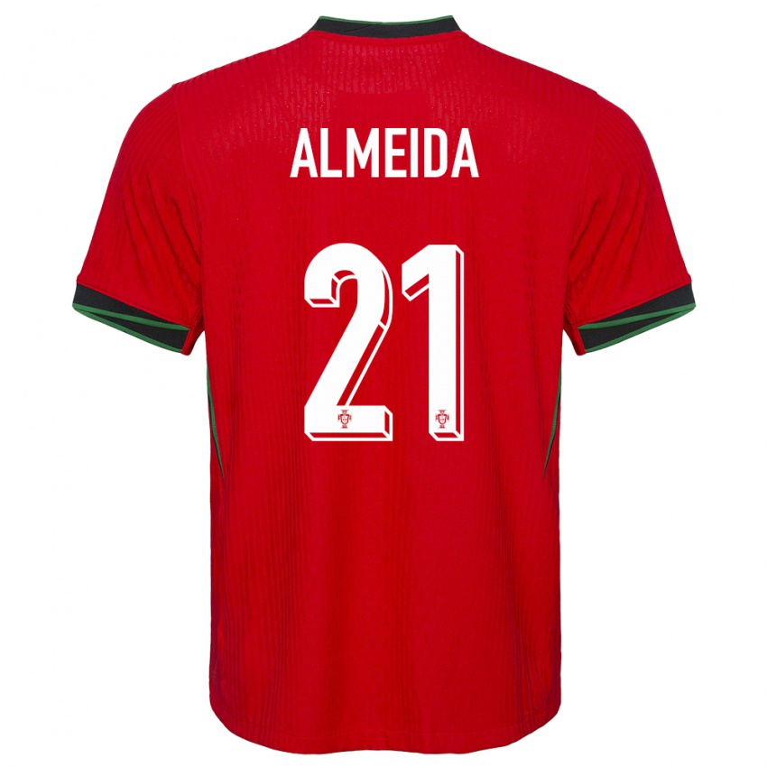 Dzieci Portugalia Andre Almeida #21 Czerwony Domowa Koszulka 24-26 Koszulki Klubowe