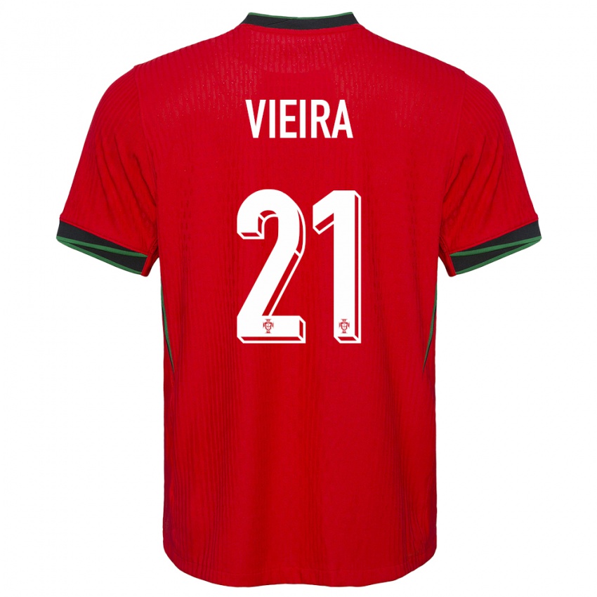 Dzieci Portugalia Fabio Vieira #21 Czerwony Domowa Koszulka 24-26 Koszulki Klubowe
