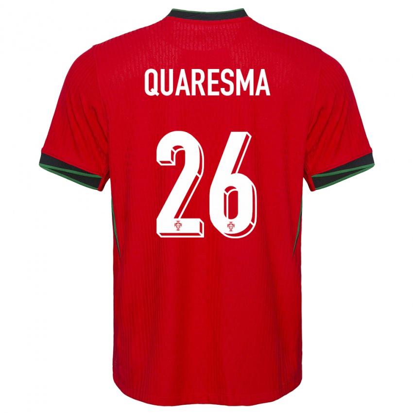 Dzieci Portugalia Eduardo Quaresma #26 Czerwony Domowa Koszulka 24-26 Koszulki Klubowe
