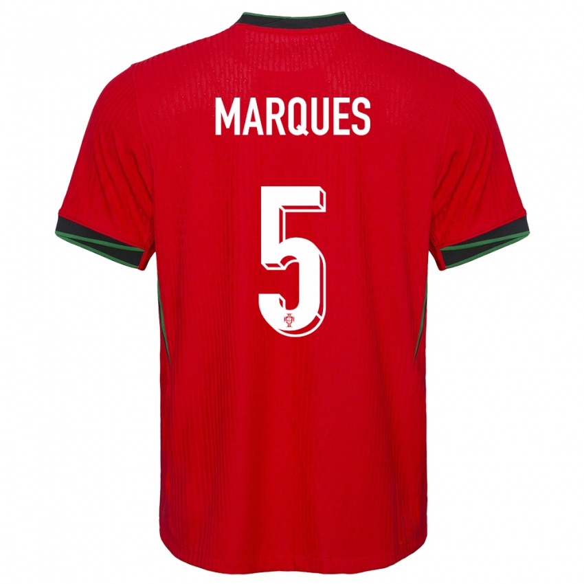 Dzieci Portugalia Martim Marques #5 Czerwony Domowa Koszulka 24-26 Koszulki Klubowe