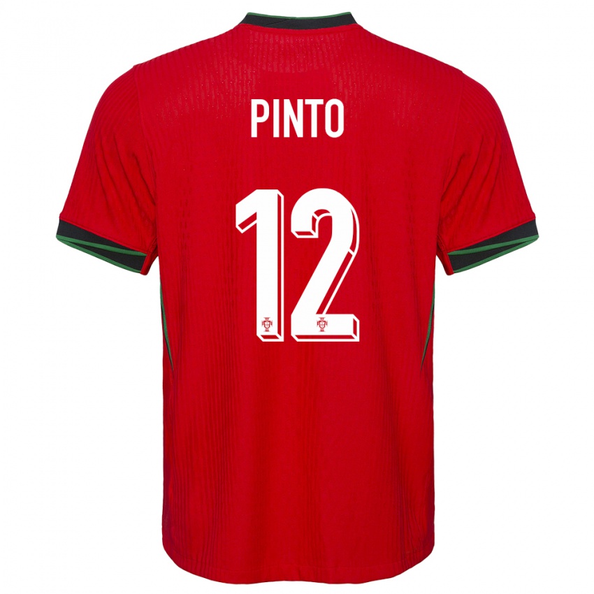 Dzieci Portugalia Diogo Pinto #12 Czerwony Domowa Koszulka 24-26 Koszulki Klubowe
