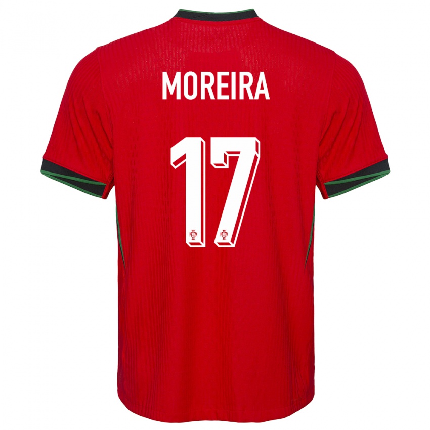 Dzieci Portugalia Afonso Moreira #17 Czerwony Domowa Koszulka 24-26 Koszulki Klubowe
