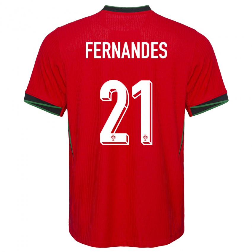 Dzieci Portugalia Mateus Fernandes #21 Czerwony Domowa Koszulka 24-26 Koszulki Klubowe