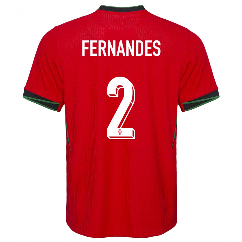 Dzieci Portugalia Martim Fernandes #2 Czerwony Domowa Koszulka 24-26 Koszulki Klubowe
