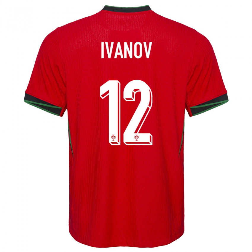 Dzieci Portugalia David Ivanov #12 Czerwony Domowa Koszulka 24-26 Koszulki Klubowe