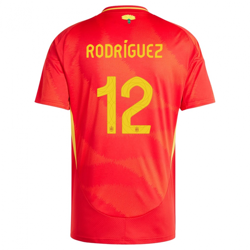 Dzieci Hiszpania Lucia Rodriguez #12 Czerwony Domowa Koszulka 24-26 Koszulki Klubowe