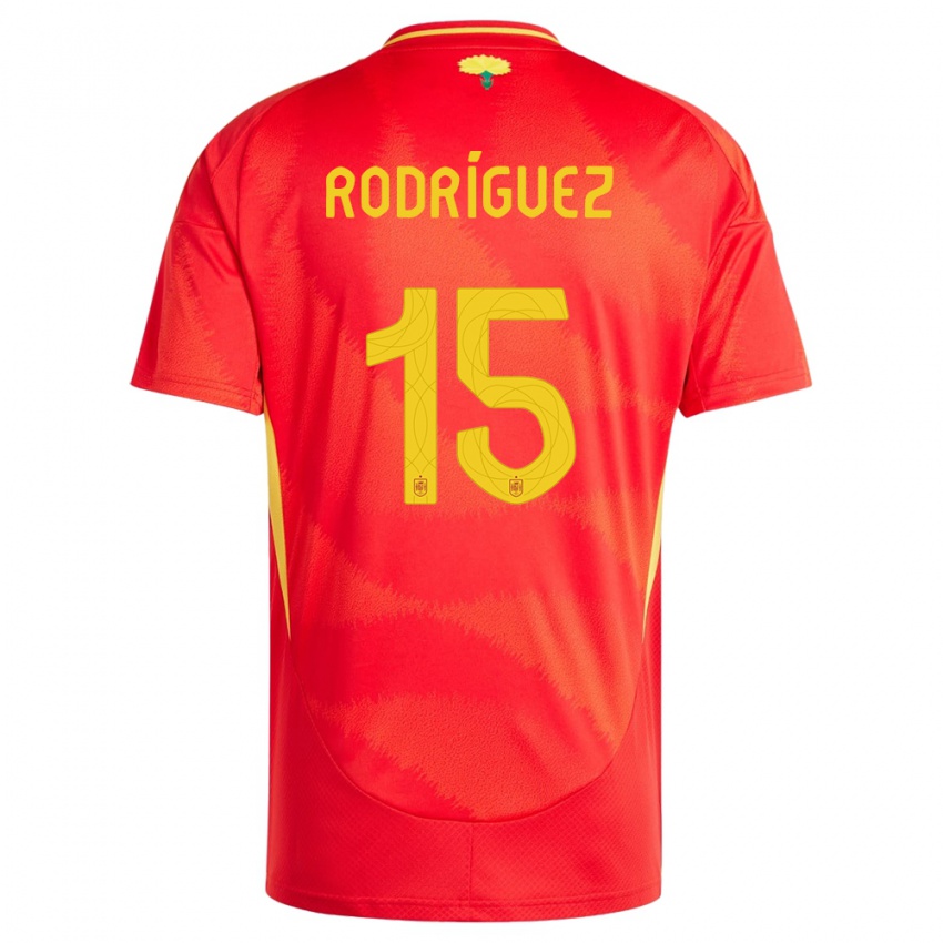 Dzieci Hiszpania Dani Rodriguez #15 Czerwony Domowa Koszulka 24-26 Koszulki Klubowe