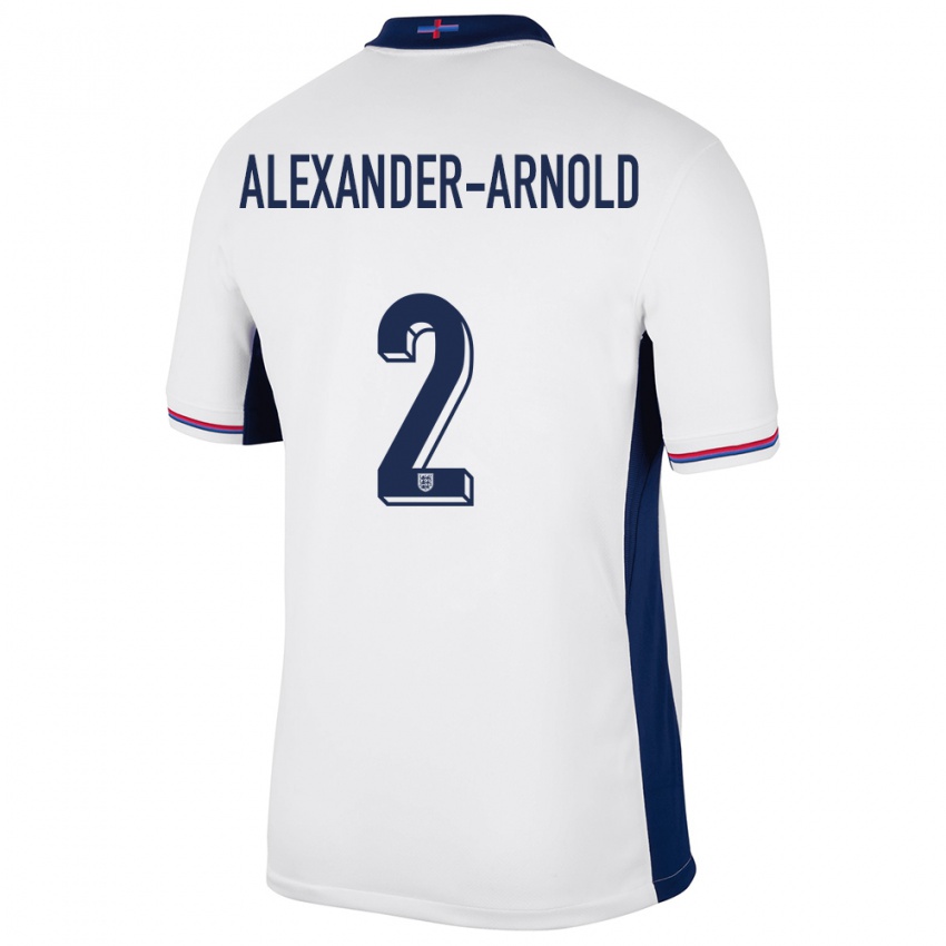 Dzieci Anglia Trent Alexander-Arnold #2 Biały Domowa Koszulka 24-26 Koszulki Klubowe