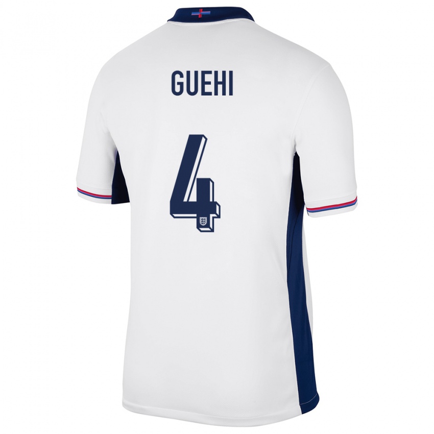 Dzieci Anglia Marc Guehi #4 Biały Domowa Koszulka 24-26 Koszulki Klubowe