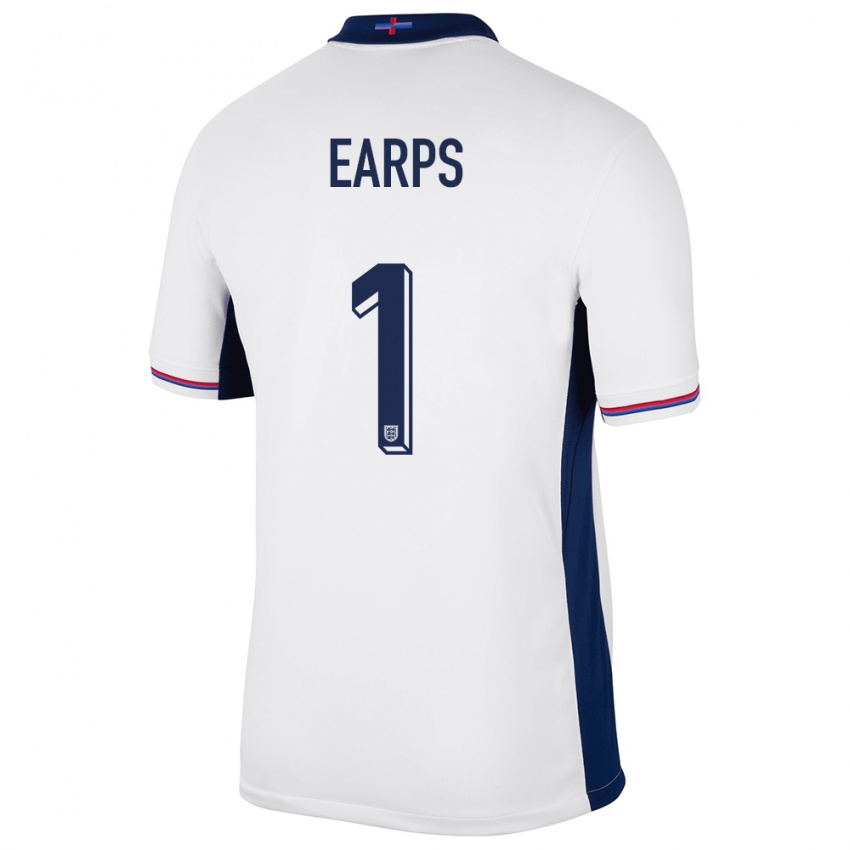 Dzieci Anglia Mary Earps #1 Biały Domowa Koszulka 24-26 Koszulki Klubowe
