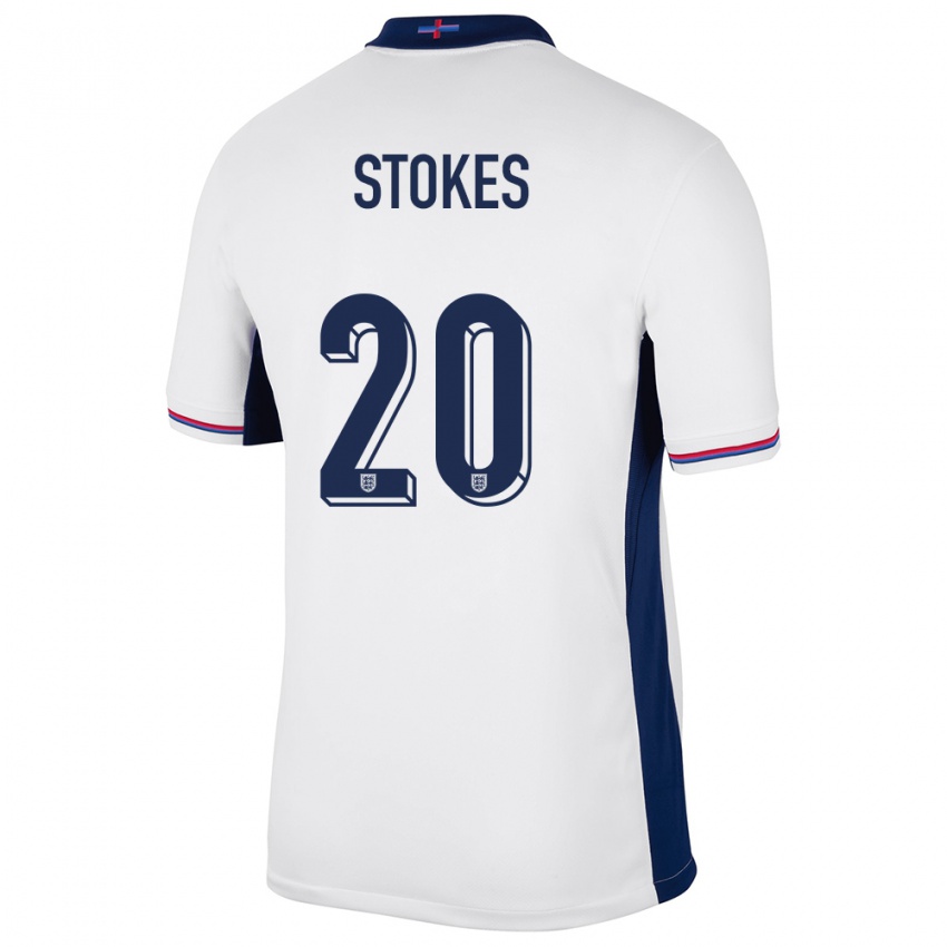 Dzieci Anglia Demi Stokes #20 Biały Domowa Koszulka 24-26 Koszulki Klubowe
