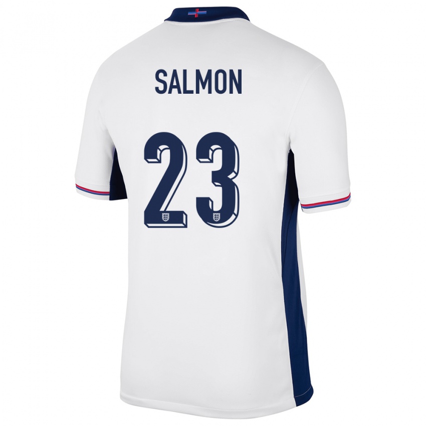 Dzieci Anglia Ebony Salmon #23 Biały Domowa Koszulka 24-26 Koszulki Klubowe