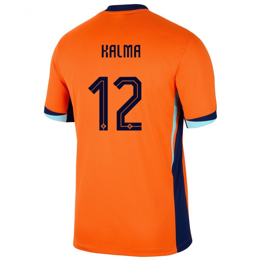 Dzieci Holandia Fenna Kalma #12 Pomarańczowy Domowa Koszulka 24-26 Koszulki Klubowe