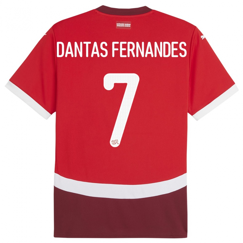 Dzieci Szwajcaria Ronaldo Dantas Fernandes #7 Czerwony Domowa Koszulka 24-26 Koszulki Klubowe